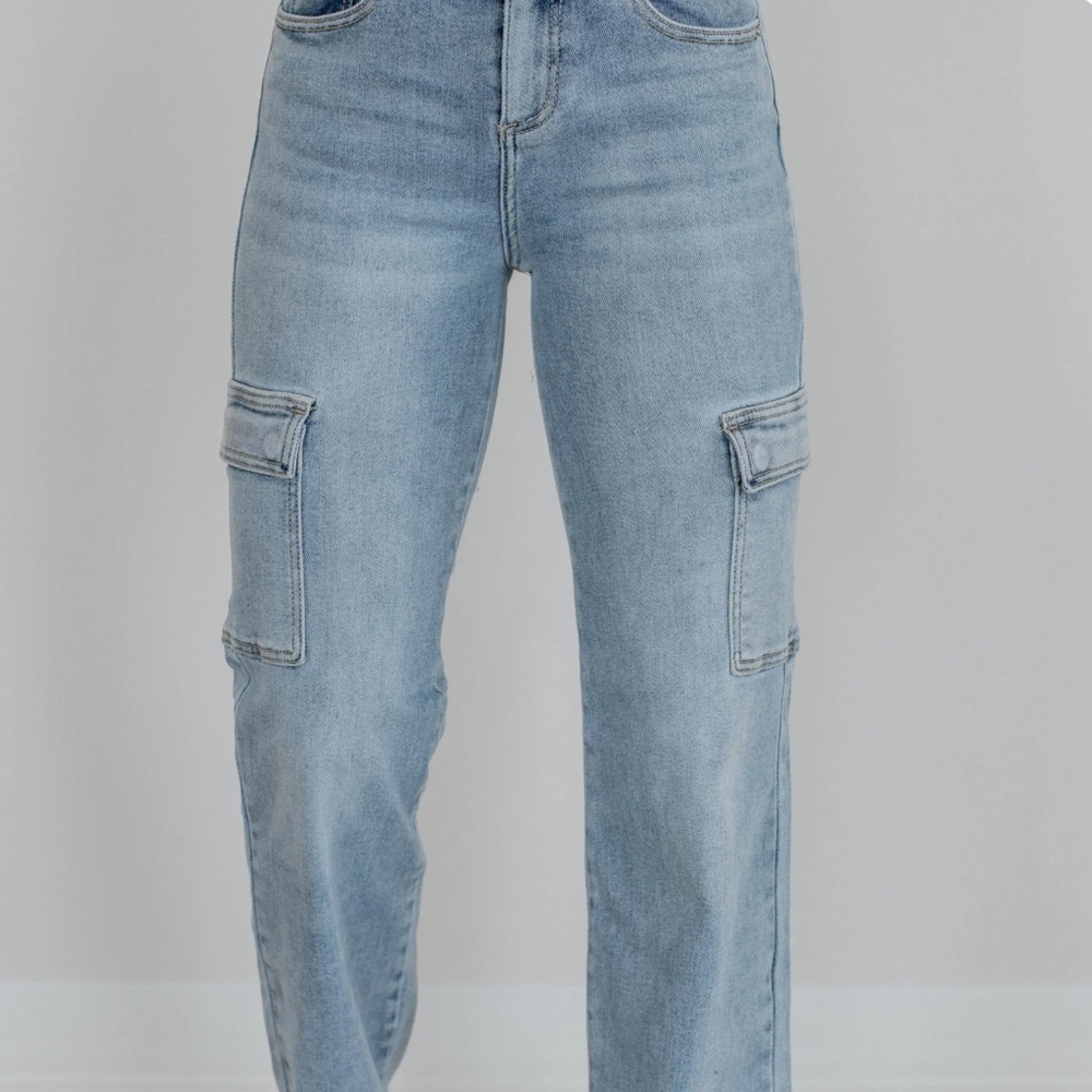 Risen Flare Wide Leg Cargo Jeans